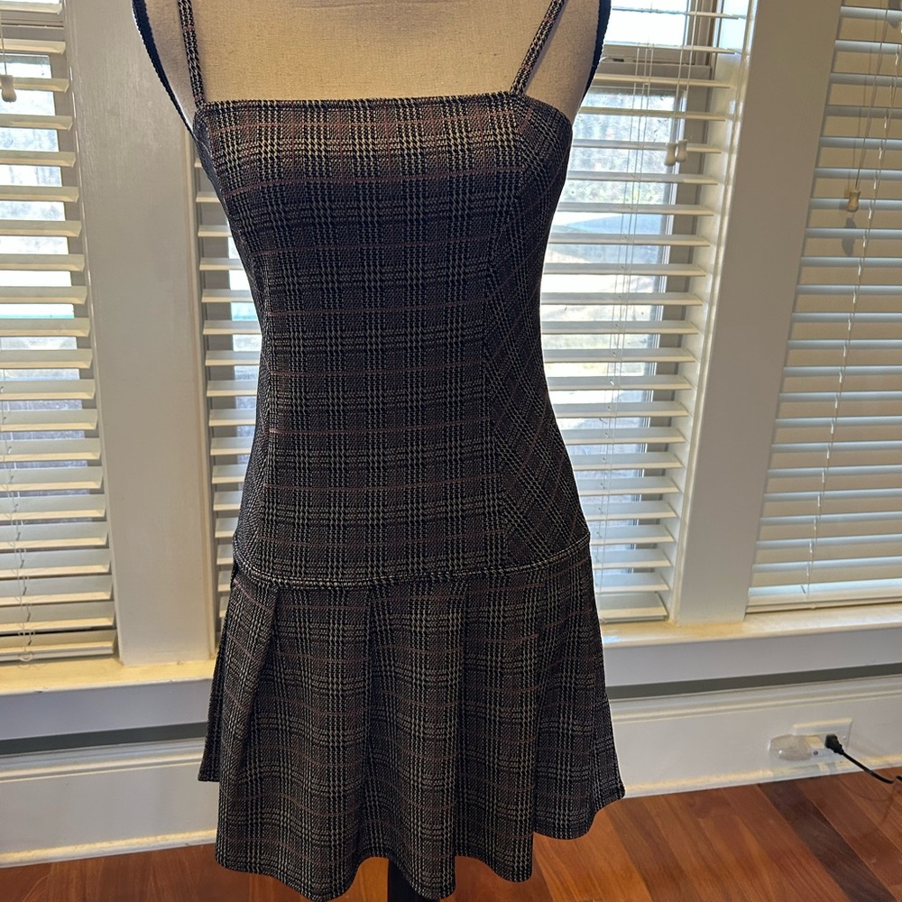 Inspired Hearts Black and White Checkered Mini Dress